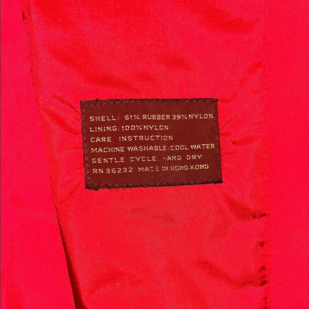 VINTAGE J. Gallery Red Button-Up Trench Coat Women’s Size 4 - Picture 5 of 8